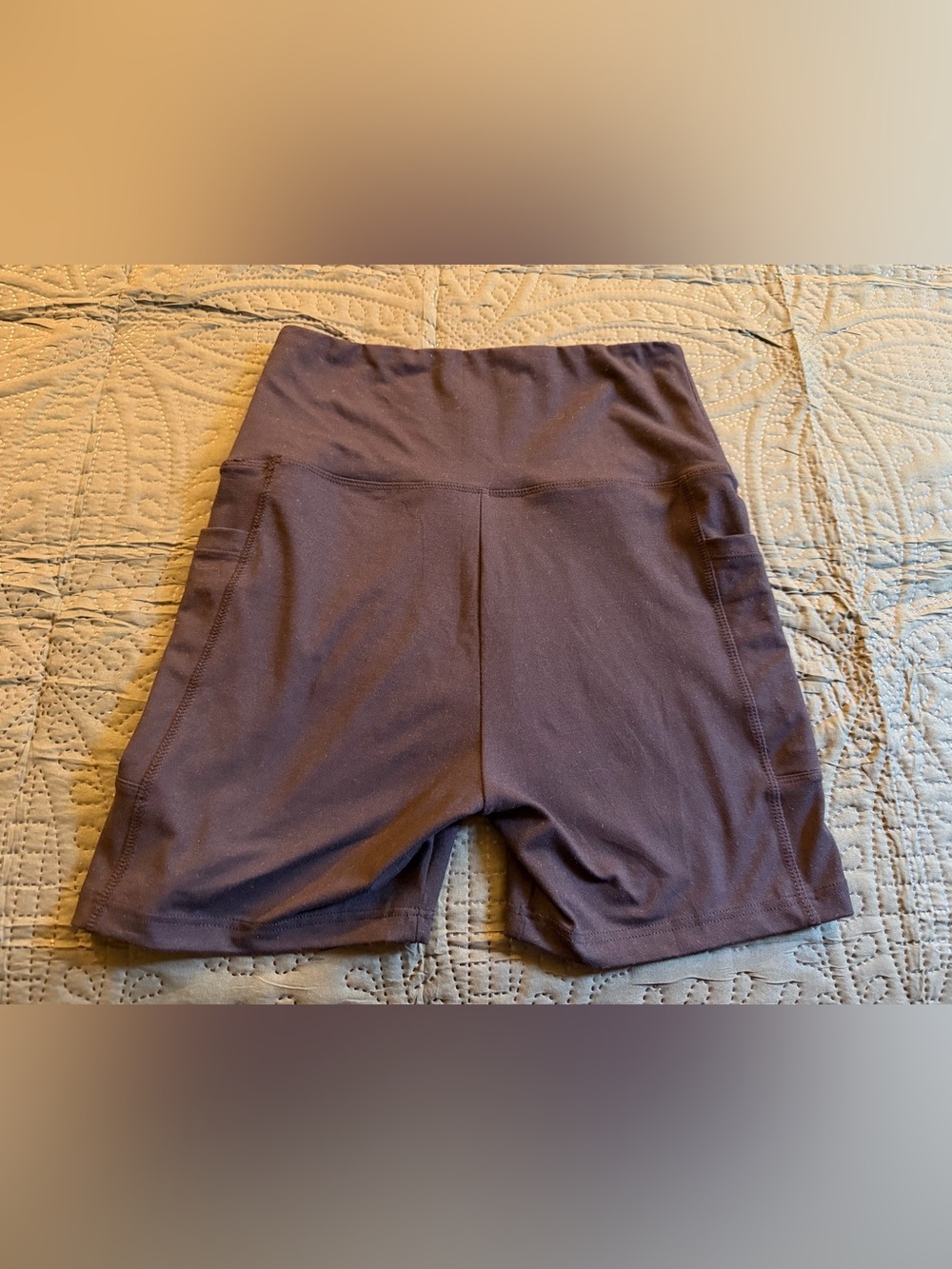 High-Waist Women’s Bike Shorts - Plum